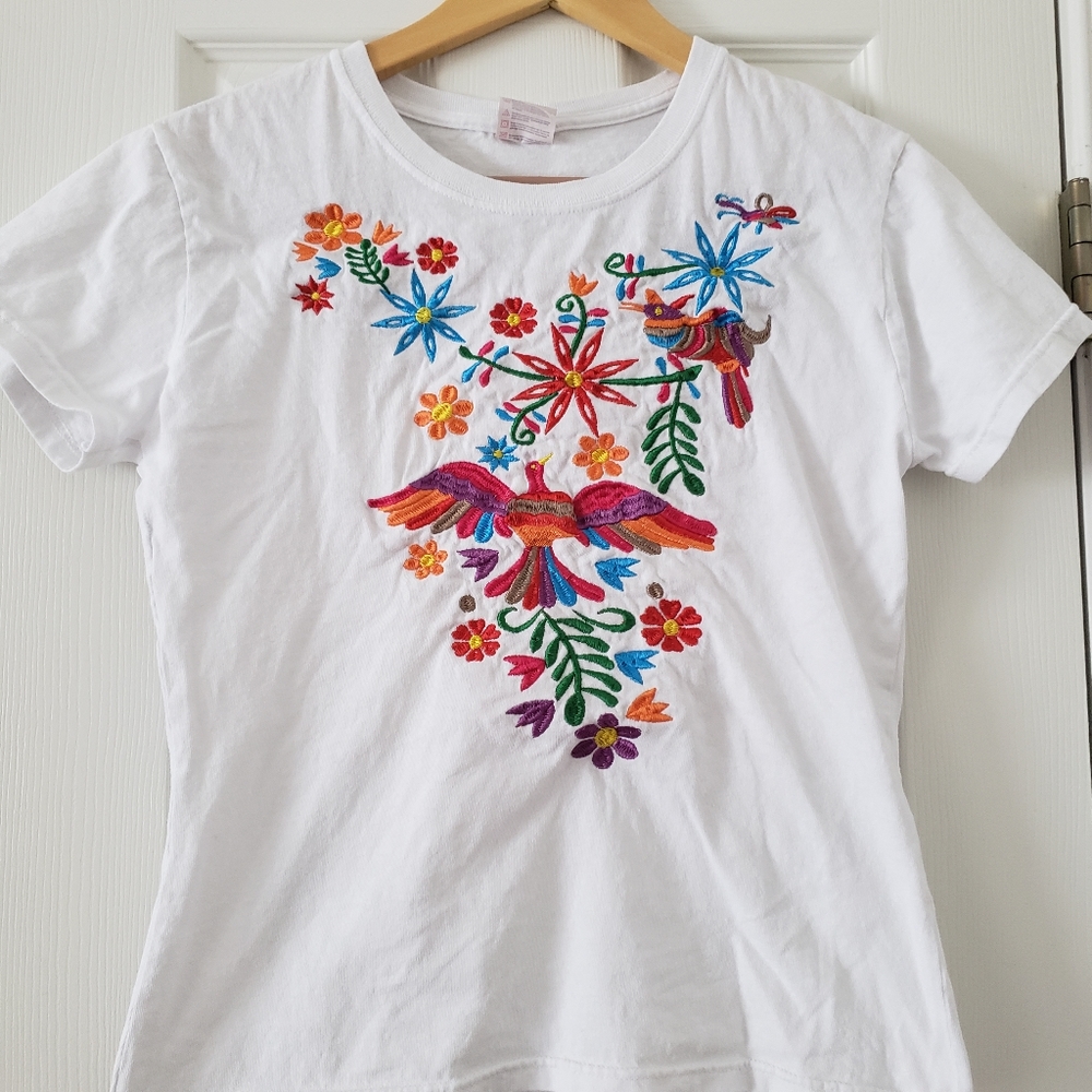 Yazbek white tshirt womens with embroidery